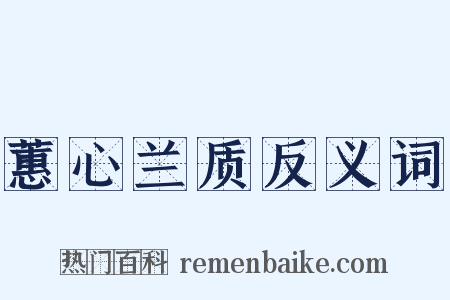 蕙心兰质反义词是什么意思的图片